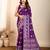 Purple meena kari work pure silk saree with blouse