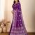 Purple meena kari work pure silk saree with blouse