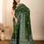 Mehendi meena kari work pure silk saree with blouse