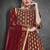 maroon silk blend embroidery zari and diamond semi stitched suit