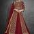 maroon silk blend embroidery zari and diamond semi stitched suit