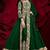 green georgette embroidered & stone semi stitched suit