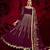 wine georgette embroidered & stone semi stitched suit