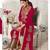 pink georgette embroidery zari and diamond semi stitched suit