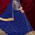blue georgette embroidery zari and diamond semi stitched suit