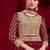 red georgette embroidery zari and diamond semi stitched suit