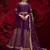 purple georgette embroidery zari and diamond semi stitched suit
