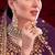 purple georgette embroidery zari and diamond semi stitched suit