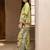 lime green rayon printed semi stitched suit