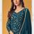 teal blue georgette embroidered & sequined semi stitched suit