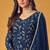 blue georgette embroidered & sequined semi stitched suit