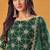 green georgette embroidered & sequined semi stitched suit