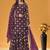 purple georgette embroidered & sequined semi stitched suit