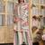 white rayon printed semi stitched suit