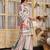 white rayon printed semi stitched suit