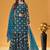blue georgette embroidered & sequined semi stitched suit