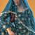 blue georgette embroidered & sequined semi stitched suit