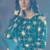 blue georgette embroidered & sequined semi stitched suit