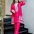 rani pink silk blend embroidery work semi stitched suit
