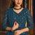 teal blue georgette embroidered & sequined semi stitched suit