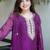 pink silk blend embroidery work semi stitched suit