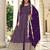 purple georgette embroidered & sequined semi stitched suit