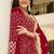 pink georgette embroidered & sequined semi stitched suit