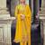 mustard georgette embroidered & sequined semi stitched suit