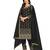 black silk blend embroidered & mirror work semi stitched suit