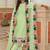 pista green georgette embroidered & sequined semi stitched suit
