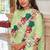 pista green georgette embroidered & sequined semi stitched suit