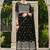 black georgette embroidery & sequined semi stitched suit