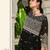 black georgette embroidery & sequined semi stitched suit