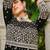 black georgette embroidery & sequined semi stitched suit