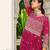 pink georgette embroidery & sequined semi stitched suit