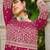 pink georgette embroidery & sequined semi stitched suit