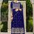 blue georgette embroidery & sequined semi stitched suit