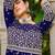 blue georgette embroidery & sequined semi stitched suit