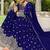 blue georgette embroidery & sequined semi stitched suit