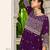 purple georgette embroidery & sequined semi stitched suit