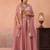 pink tissue beads embroidery with stones semi stitched suit