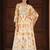 white georgette embroidery digital print & sequined semi stitched suit