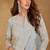 grey chiffon embroidered  mirror work hand work  sequined & tassels lace semi stitched suit