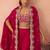 ranipink organza beads embroidery with stones semi stitched suit