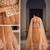 light brown net thread embroidered semi stitched suit
