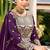 purple georgette embroidery & sequined semi stitched suit