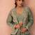 pink tissue embroidery work  sequined  beads & stone work semi stitched suit