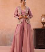 pista tissue embroidery work  sequined  beads & stone work semi stitched suit