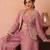 pista tissue embroidery work  sequined  beads & stone work semi stitched suit