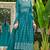 turquoise georgette embroidery & sequined semi stitched suit